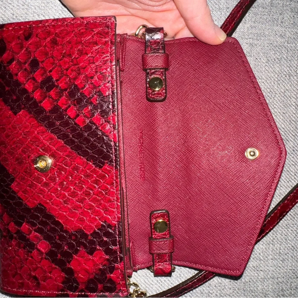 NWOT Michael Kors Python Collection Crossbody with Removable Strap - Picture 5 of 11